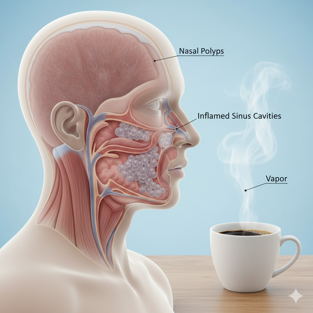 café et polypose nasale