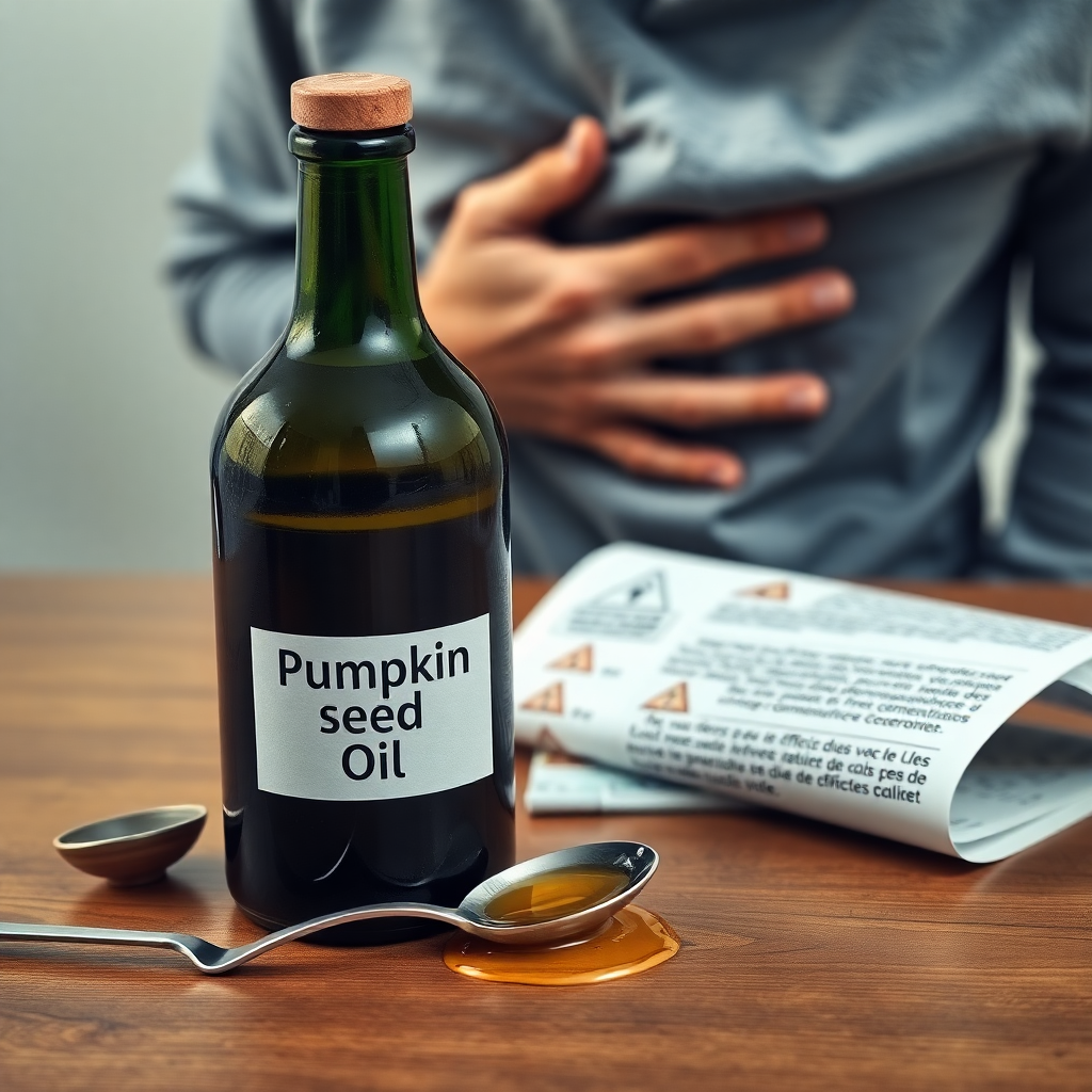 # Huile de pépin de courge : effets indésirables à connaître L'huile de pépins de courge est globalement très bien tolérée, mais elle peut provoquer quelques désagréments digestifs et nécessite certaines précautions chez les personnes hypotendues ou les femmes enceintes. Nous, c'est Camille et Jonas, et nous vous accompagnons aujourd'hui pour faire le tour complet de cette huile aux multiples vertus, sans oublier ses limites. Voici ce que vous devez retenir avant de l'intégrer à votre routine : - Elle est riche en oméga-6 et en phytostérols, ce qui la rend bénéfique pour la prostate et le système cardiovasculaire - Les effets secondaires restent rares et légers (troubles digestifs, effet laxatif) - Certaines populations doivent rester vigilantes : femmes enceintes, personnes sous traitement antihypertenseur - Le dosage joue un rôle déterminant pour profiter de ses bienfaits sans risque Nous vous proposons un décryptage complet, transparent et documenté pour vous aider à utiliser cette huile en toute sérénité. ## Qu'est-ce que l'huile de pépins de courge ? L'huile de pépins de courge est extraite des graines de la courge (*Cucurbita pepo*), une plante cultivée depuis plus de 8 000 ans, originaire du Mexique. Les civilisations précolombiennes l'utilisaient déjà pour ses propriétés médicinales et nutritionnelles. Aujourd'hui, cette huile est reconnue en phytothérapie traditionnelle et moderne. L'Organisation mondiale de la santé (OMS) a d'ailleurs validé son usage pour soulager les troubles liés à l'hypertrophie bénigne de la prostate. Elle se présente sous forme d'huile alimentaire à consommer froide ou en capsules pour une prise simplifiée. Son profil nutritionnel exceptionnel en fait un complément prisé par les hommes soucieux de leur santé prostatique, mais aussi par toutes celles et ceux qui recherchent un soutien naturel pour leur système cardiovasculaire, leur digestion ou leur vitalité capillaire. ## Quelle est sa composition naturelle ? Chaque graine de courge contient entre 30 et 53 % d'huile, ce qui en fait une source particulièrement concentrée en nutriments actifs. Nous avons synthétisé sa composition pour vous permettre de mieux comprendre ses effets sur l'organisme : | Composant | Proportion / Détail | |-----------|---------------------| | Acide linoléique (oméga-6) | 35 à 68 % | | Acide oléique (oméga-9) | 15 à 48 % | | Acides palmitique et stéarique | 10 à 16 % et 3 à 8 % | | Tocophérols (vitamine E) | Antioxydant naturel | | Phytostérols | Régulation hormonale | | Minéraux | Zinc, magnésium, fer, phosphore, sélénium, cuivre | | Caroténoïdes | Lutéine, zéaxanthine, bêta-carotène | | Acides aminés | GABA, citrulline, cucurbitine | Cette richesse en acides gras insaturés, en zinc et en phytostérols explique ses effets bénéfiques sur la prostate et le système urinaire. La présence de vitamine E et de caroténoïdes lui confère également des propriétés antioxydantes remarquables. ## Quels sont les bienfaits de l'huile de pépins de courge ? ### Sur la prostate et le confort urinaire C'est sans doute son usage le plus documenté. L'huile de pépins de courge aide à réduire les symptômes de l'hypertrophie bénigne de la prostate (HBP) : diminution du volume prostatique, réduction de la dihydrotestostérone (DHT) et baisse du taux de PSA. Concrètement, les hommes constatent moins d'envies pressantes nocturnes et des mictions plus confortables. Les femmes ne sont pas en reste : cette huile peut soulager les troubles urinaires comme la vessie irritable, la pollakiurie ou la dysurie. ### Sur le système cardiovasculaire Grâce à ses acides gras insaturés et ses antioxydants, l'huile de pépins de courge participe à la régulation de la pression artérielle et au maintien d'un bon équilibre du cholestérol. Plusieurs études suggèrent qu'elle pourrait contribuer à réduire le LDL (le « mauvais » cholestérol) lorsqu'elle est intégrée à une alimentation équilibrée. ### Sur la digestion et l'immunité Cette huile possède des propriétés diurétiques, anti-inflammatoires et vermifuges (grâce à la cucurbitine). Elle favorise l'élimination des toxines et soutient les fonctions hépatiques en aidant à réguler le glutathion, un antioxydant majeur pour le foie. ### Sur la peau et les cheveux En application externe, elle nourrit, adoucit et revitalise les peaux sèches, fatiguées ou sujettes aux rides. Elle est également recommandée pour les cheveux cassants, ternes ou en cas de chute capillaire. ## Quels sont les effets secondaires possibles ? L'huile de pépins de courge est généralement très bien tolérée. Les études cliniques n'ont pas relevé de contre-indications majeures. Nous tenons à vous rassurer : les effets indésirables restent rares et bénins lorsqu'on respecte les dosages recommandés. Voici les désagréments qui peuvent survenir : **Troubles digestifs légers** : nausées, ballonnements ou diarrhées peuvent apparaître en cas de consommation excessive. L'huile possède un effet laxatif doux à forte dose. **Baisse de la tension artérielle** : ses propriétés antihypertensives, bénéfiques pour certains, peuvent poser problème chez les personnes déjà hypotendues ou sous traitement antihypertenseur. Des vertiges ou une fatigue inhabituelle peuvent alors se manifester. **Déséquilibre oméga-6 / oméga-3** : l'huile est riche en oméga-6. Or, notre alimentation moderne en contient déjà trop par rapport aux oméga-3 (ratio souvent de 20:1 contre un idéal de 5:1). Une consommation excessive pourrait accentuer ce déséquilibre et favoriser un terrain pro-inflammatoire à long terme. ## Y a-t-il des contre-indications à connaître ? Certaines personnes doivent faire preuve de prudence avant d'intégrer cette huile à leur quotidien : **Femmes enceintes ou allaitantes** : l'huile de pépins de courge contient des phytoœstrogènes susceptibles d'interférer avec l'équilibre hormonal. Nous recommandons de consulter un professionnel de santé avant toute supplémentation. **Personnes sous anticoagulants ou antihypertenseurs** : les interactions médicamenteuses ne sont pas clairement établies, mais la prudence reste de mise. Un avis médical s'impose. **Personnes allergiques aux cucurbitacées** : bien que rare, une allergie croisée peut survenir chez les individus sensibles à cette famille de plantes (courges, courgettes, melons). ## Quelle est la dose recommandée pour éviter les effets indésirables ? Le dosage optimal dépend de la forme choisie et de vos objectifs : - **En huile alimentaire** : 1 à 2 cuillères à soupe par jour, à consommer froide (en assaisonnement de salades, légumes ou crudités). Ne chauffez jamais cette huile : elle perd ses propriétés thérapeutiques à haute température. - **En capsules** : suivez les indications du fabricant, généralement entre 1 000 et 2 000 mg par jour. Pour préserver ses qualités, conservez l'huile dans un flacon hermétique, à l'abri de la lumière et de la chaleur. Notre conseil pour équilibrer votre apport en acides gras : associez cette huile à des sources d'oméga-3 comme les poissons gras (saumon, sardines, maquereau), les graines de lin, de chia ou l'huile de périlla. Vous maintiendrez ainsi un ratio oméga-6/oméga-3 favorable à votre santé cardiovasculaire et inflammatoire. ## Bénéfique mais à utiliser avec modération L'huile de pépins de courge mérite pleinement sa place dans une routine santé naturelle. Ses bienfaits sur la prostate, le système urinaire, le cœur et la peau sont documentés et reconnus depuis des siècles. Les effets secondaires, quant à eux, restent marginaux et facilement évitables en respectant les dosages. Nous vous encourageons à l'adopter progressivement, à écouter votre corps et à consulter un professionnel si vous avez des doutes. Comme toujours, la clé réside dans l'équilibre et la régularité plutôt que dans l'excès. Cette huile n'est pas un remède miracle, mais un allié précieux pour celles et ceux qui souhaitent prendre soin d'eux naturellement et intelligemment.